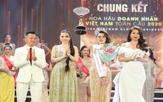 Người đẹp Phạm Thị Hợp đăng quang Á hậu 1 Hoa hậu Doanh nhân Việt Nam Toàn cầu 2020